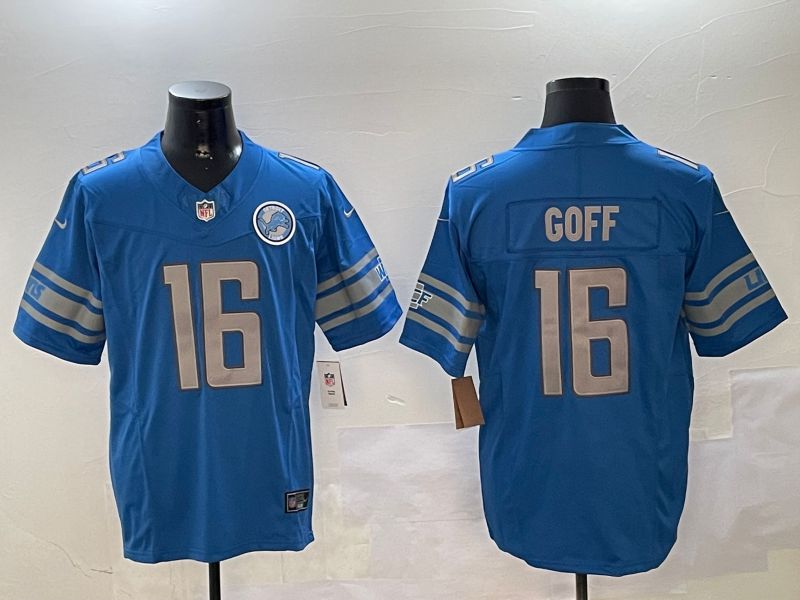 Men Detroit Lions #16 Goff Blue three generations 2024 Nike Limited NFL Jersey style 11021->detroit lions->NFL Jersey